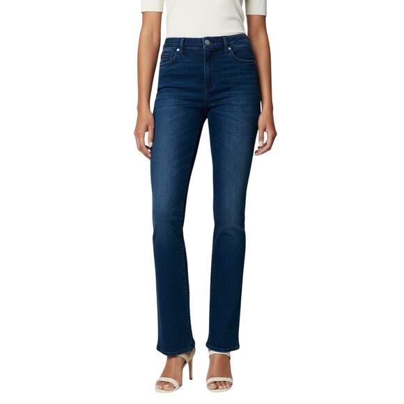 Blank NYC The Hoyt High Rise Mini Flare Jeans Blue Denim NWT Size 26 - Picture 1 of 9